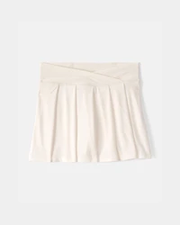 Girls 2-Piece French Terry Pullover Sweatshirt & Pleated Active Skort Set