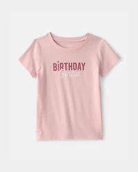 Toddler Girl 'Birthday Girlie' Graphic Tee - Pink