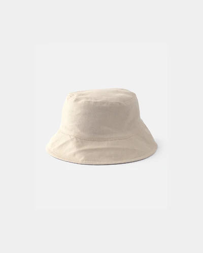 Baby Boy Reversible Bucket Swim Hat - Khaki/Blue