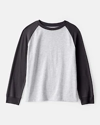 Boys Long-Sleeve Raglan Tee - Charcoal