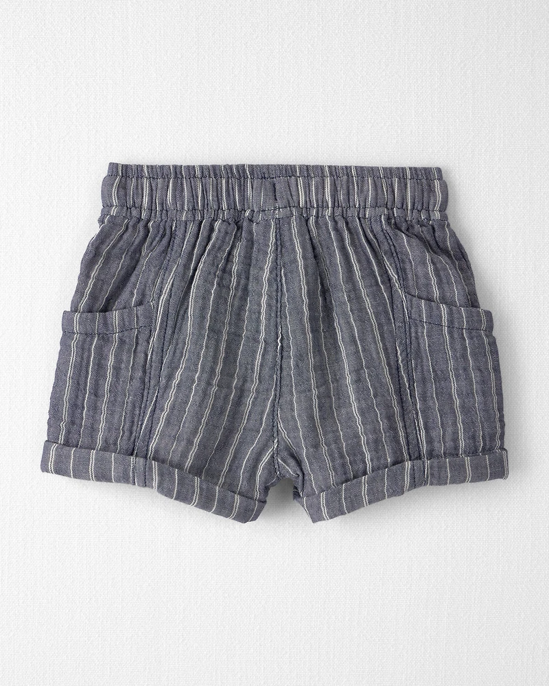 Baby Boy 2-Piece Organic Cotton Gauze Top & Short Set