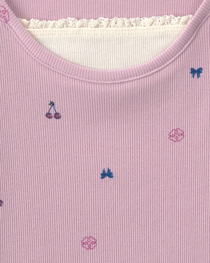 Girls Long-Sleeve Top - Purple