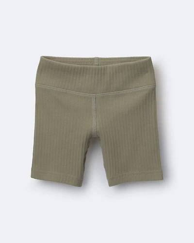 Toddler Girl Brooklyn Bike Shorts - Olive