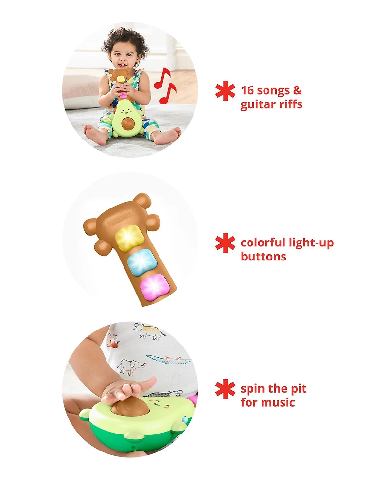 Farmstand Rock-A-Mole Guitar Baby Toy