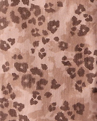 Girls Mid-Rise Leopard Print Cotton Pants - Brown