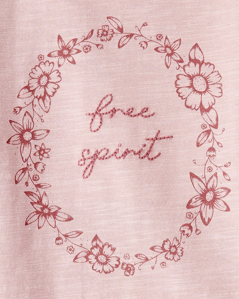 Baby Girl Organic Cotton Free Spirit Long-Sleeve Jersey Tee