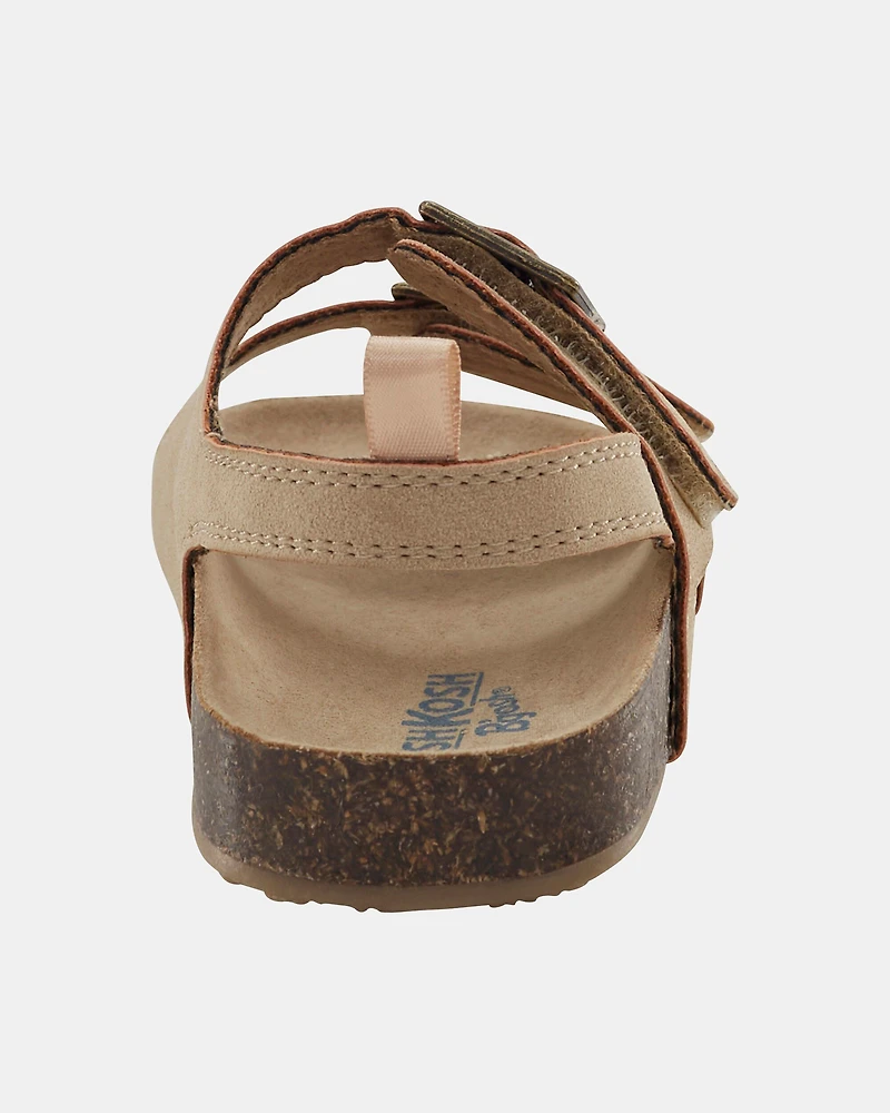 Toddler Flatbed Sandals - Tan