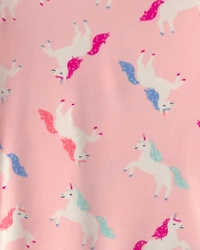 Girls 2-Piece Unicorn DreamPlush Snug Fit Pajama Set - Pink