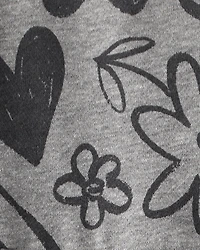 Baby Girl DayDream Fleece Heart Knit Dress - Grey