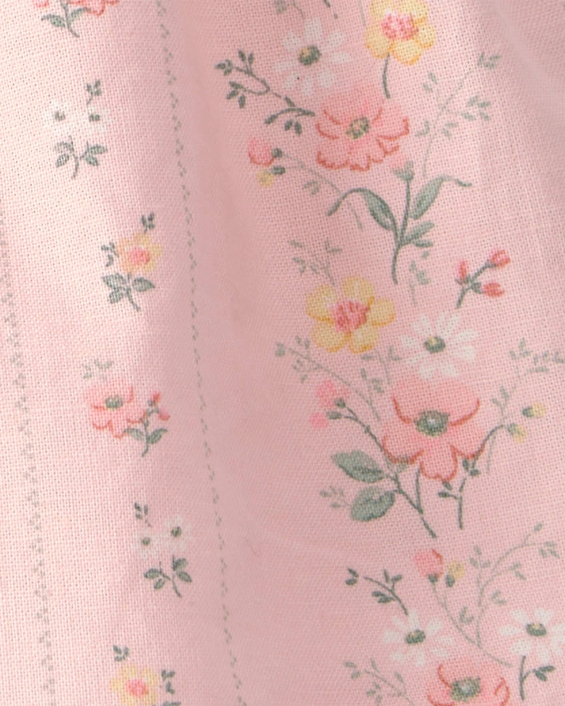 Baby Girl Ruffle Dress Made with Organic Cotton in Spring Garden Print