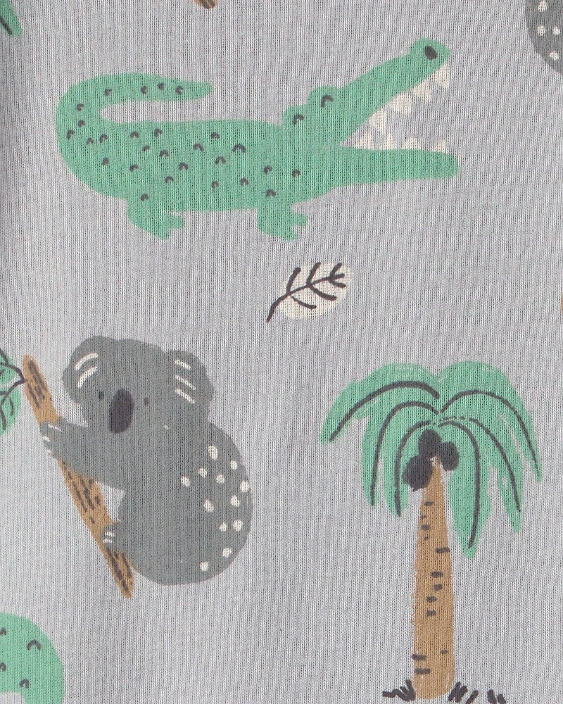 Baby 2-Piece Organic Cotton Ribbed Pajama Set in Aussie Friends Print