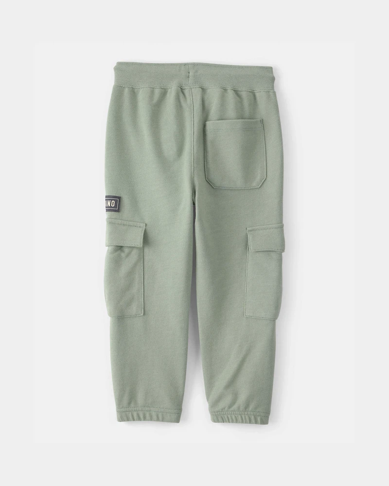 Toddler Boy 'Camp Dino' French Terry Cargo Joggers - Green