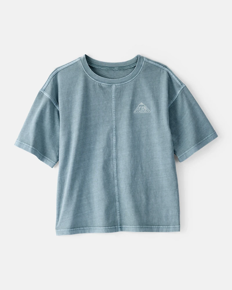 Boys Roam Cotton Short-Sleeve Tee - Blue
