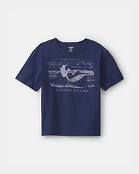 Boys Surfing Graphic Tee - Navy