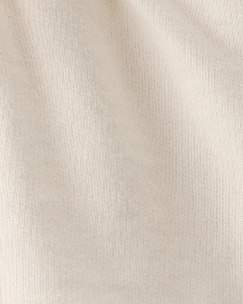 Baby Girl French Terry Shorts - Cream