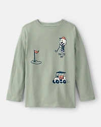 Boys Golf Long-Sleeve Graphic Tee - Green