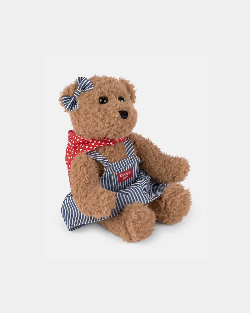 Tosh B'gosh' Bear Plush with Hickory Stripe Skirtall