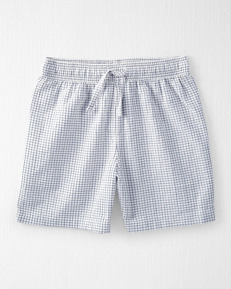 Kid 2-Piece Organic Cotton Gauze Checkered-Print Set