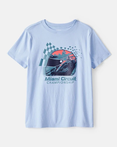 Boys Miami Circuit Short-Sleeve Graphic Tee - Blue