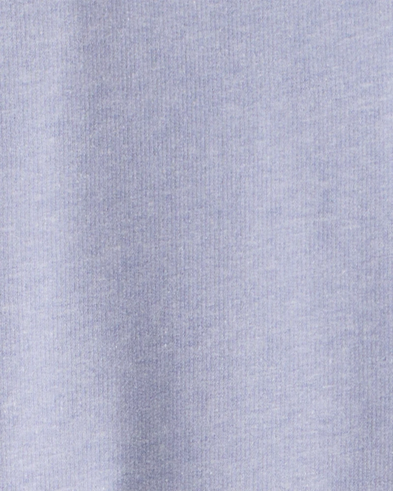 Girls 2-Piece French Terry Long-Sleeve Tee & Pant Set - Blue