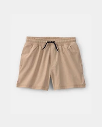 Boys Pull-On Active Shorts - Brown
