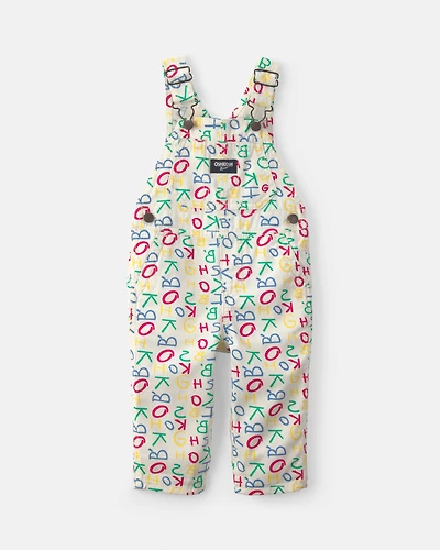 Baby Alphabet Overalls - White