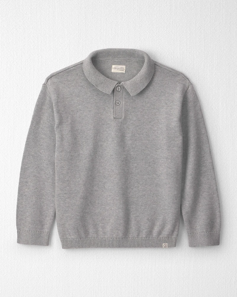 Boys Organic Cotton Sweater Knit Polo