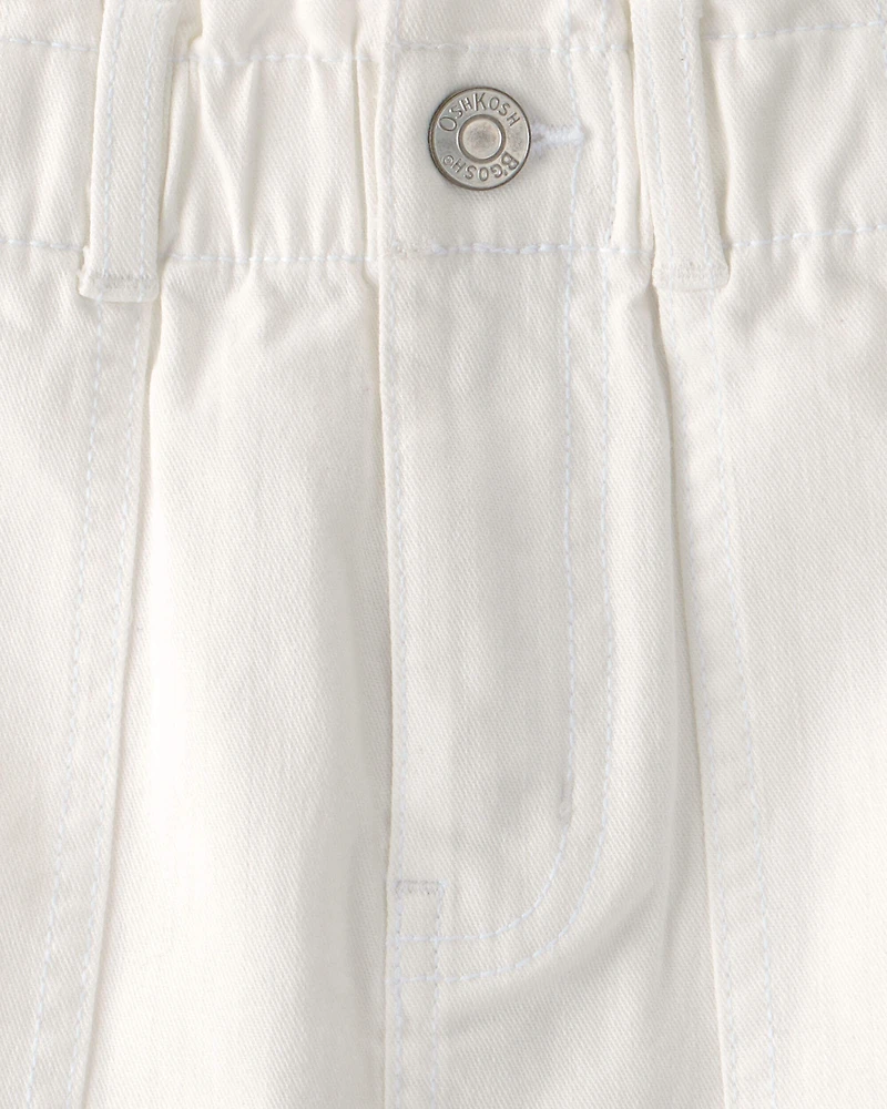 Girls Utility Skirt - White