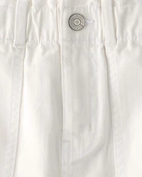 Girls Utility Skirt  - White