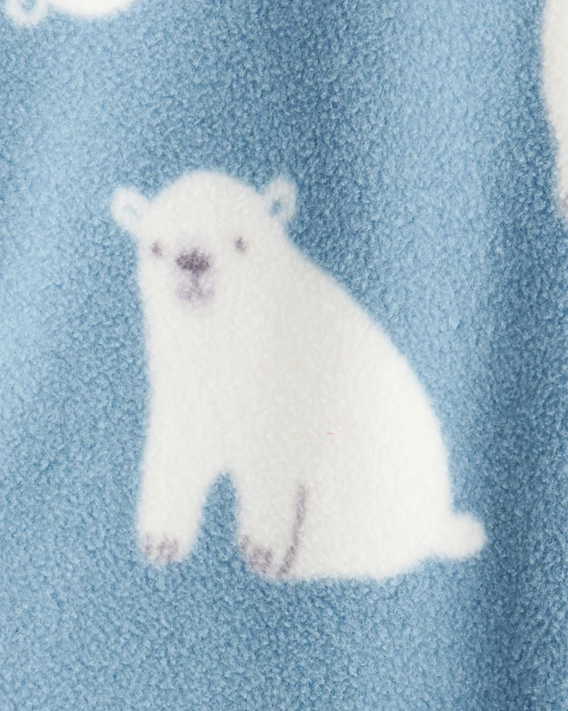 Baby Boy Polar Bear Loose Fit Long-Sleeve Sleep & Play Pajamas - Blue