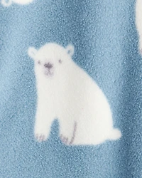 Baby Boy Polar Bear Loose Fit Long-Sleeve Sleep & Play Pajamas - Blue