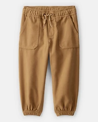 Toddler Boy  Herringbone Woven Pull-On Jogger - Brown