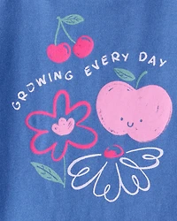 Toddler Girl Growing Every Day Short-Sleeve Graphic Tee - Blue