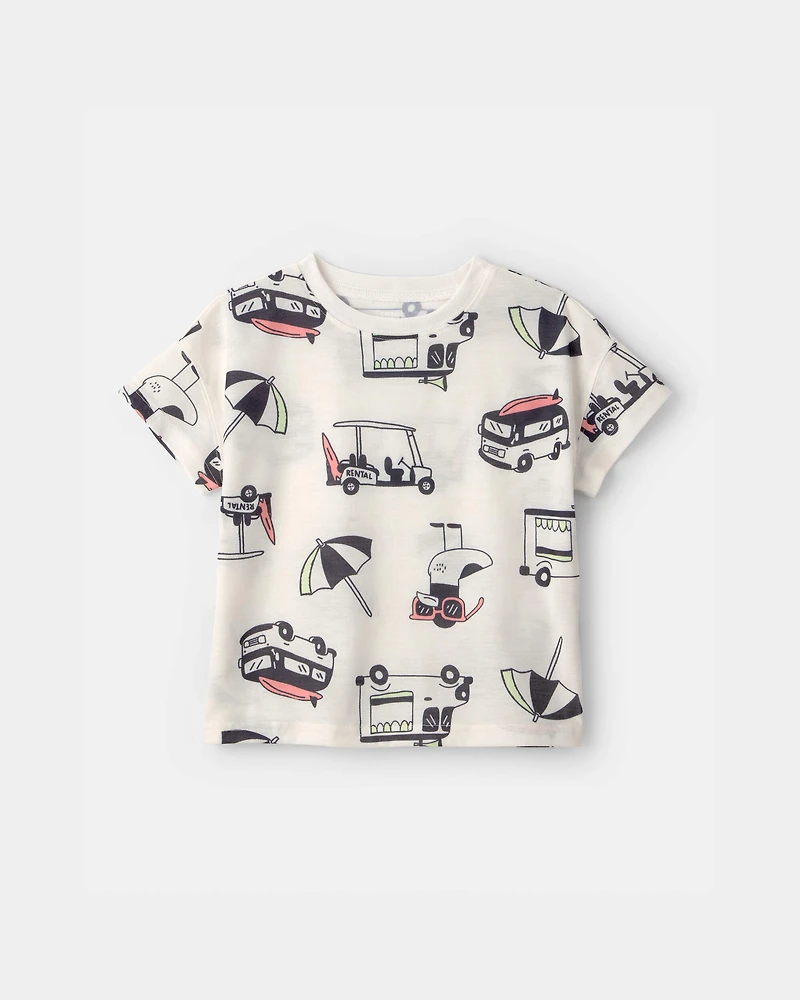 Toddler Boy 2-Piece Beach Short-Sleeve Pajama Set
