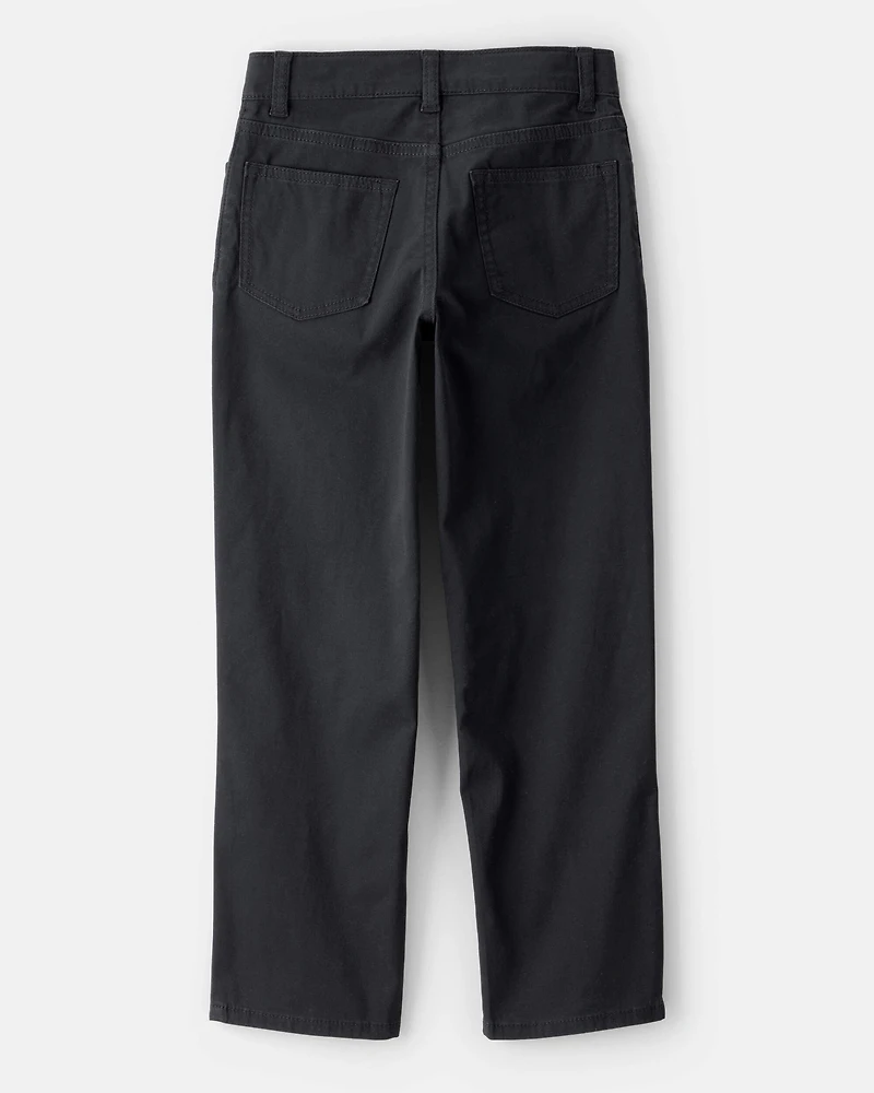 Boys Cotton Chino Pants - Black
