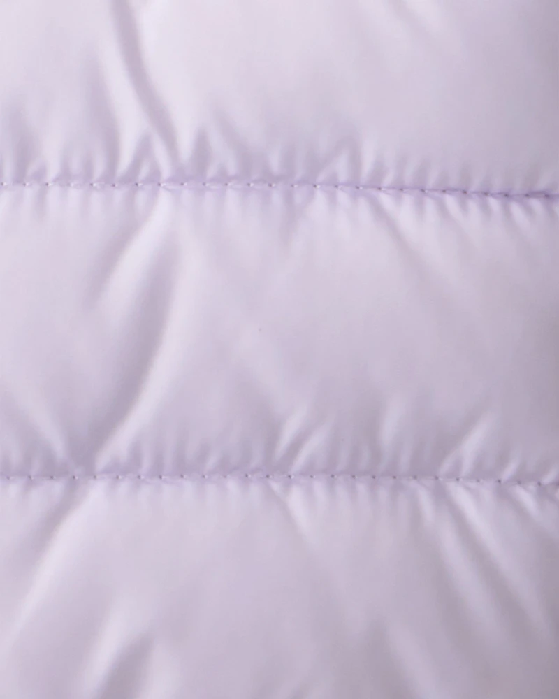 Baby Packable Hooded Puffer Jacket - Purple