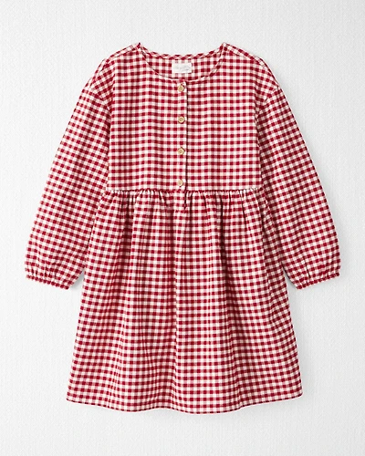 Girls Organic Cotton Flannel Dress