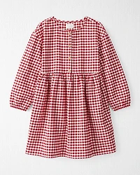Girls Organic Cotton Flannel Dress