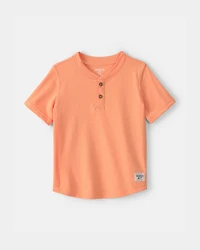Toddler Boy Short-Sleeve Henley T-Shirt - Orange