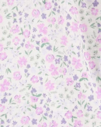 Baby Girl 4-Piece Floral Outfit Set - Purple