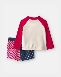 Baby Boy 2-Piece Fourth of July Rashguard Swimsuit Set - Red/White/Blue