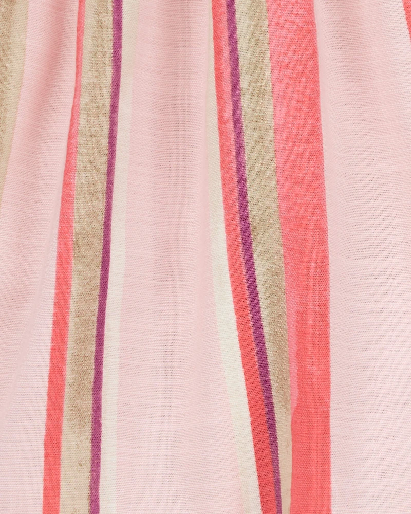 Kid Striped Linen Look-Alike Flowy Pull-On Shorts