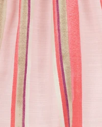 Kid Striped Linen Look-Alike Flowy Pull-On Shorts