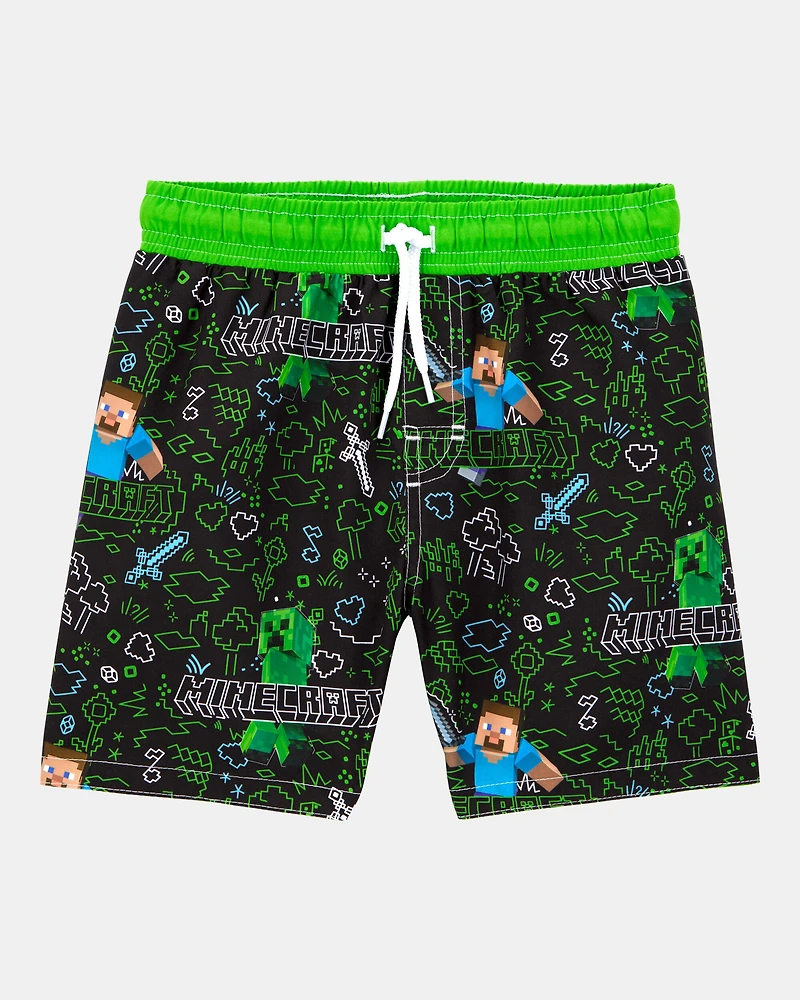 Kid 2-Piece Minecraft™ Rashguard & Swim Trunk Set