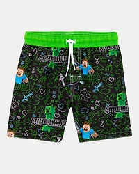 Kid 2-Piece Minecraft™ Rashguard & Swim Trunk Set