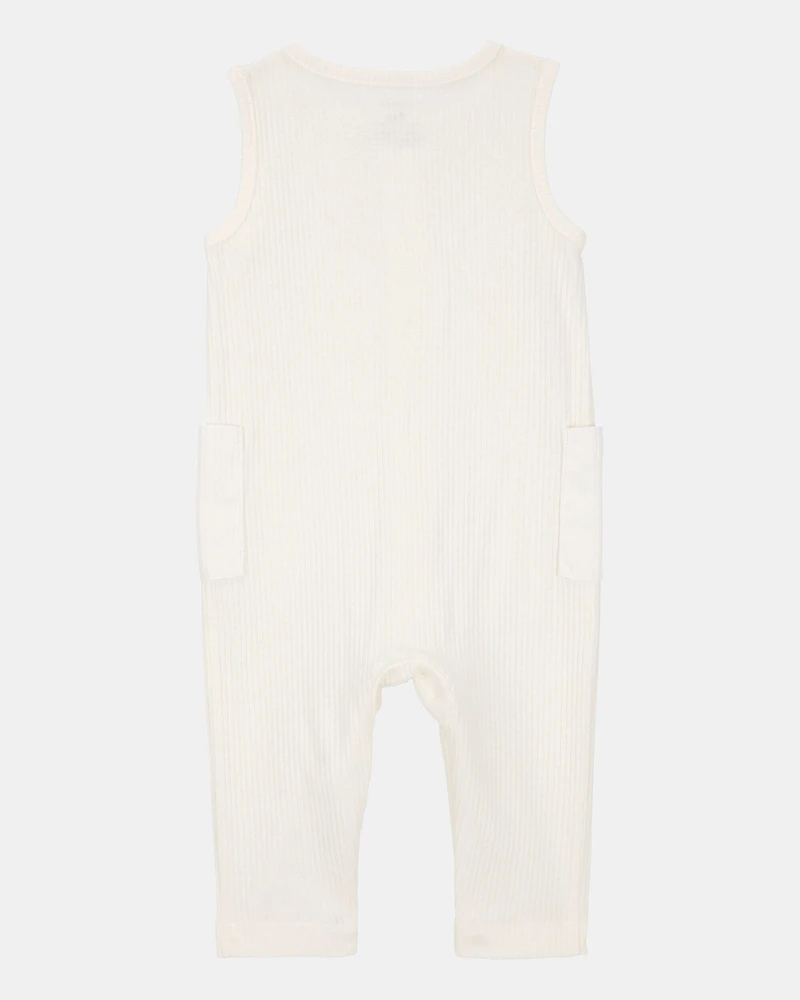 Baby 2-Piece Jumpsuit & Sock Set - Ivory