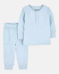 Baby Boy 2-Piece PurelySoft Outfit Set - Blue