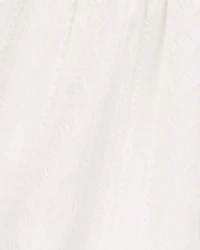 Kid Pull-On Smocked Shorts - Cream