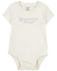 Baby "Mommy's Mini" Short-Sleeve Bodysuit - Cream
