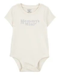 Baby "Mommy's Mini" Short-Sleeve Bodysuit - Cream